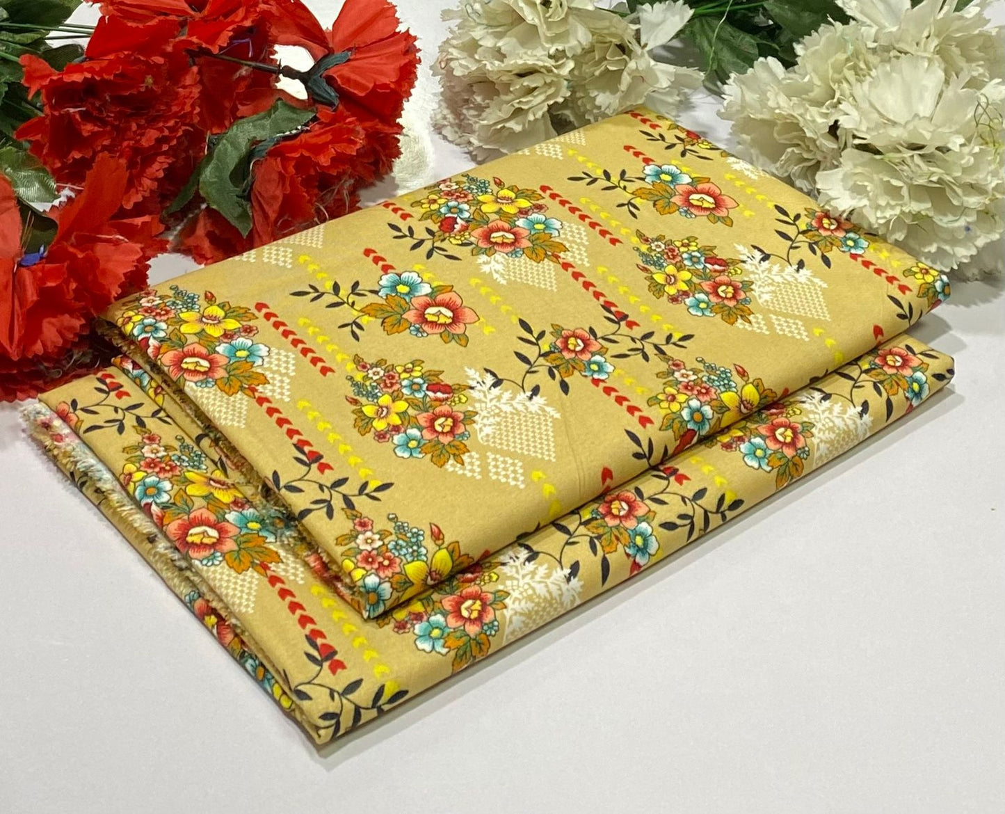 POLO COTTON 2PC FLORAL PRINT'S 3D